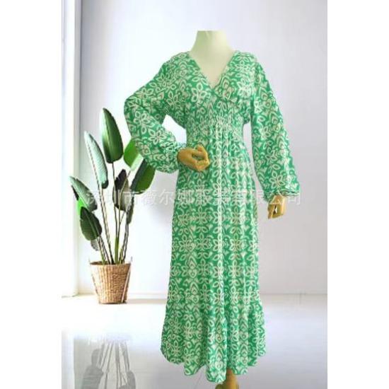 New Year's Large Size Super Immortal V-Neck Floral Dress Seaside Holiday Beach Dress Loose Long Skirt