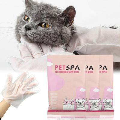 6 st Husdjur Engångshandskar Hund Engångs SPA Massage Mild Deodorisering Djuprengöring Inga Sköljservetter Katt Grooming Tillbehör
