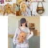 Plush Bear Itabag Backpack For Women With Zipper Closure And Inner Pocket For Daily Use