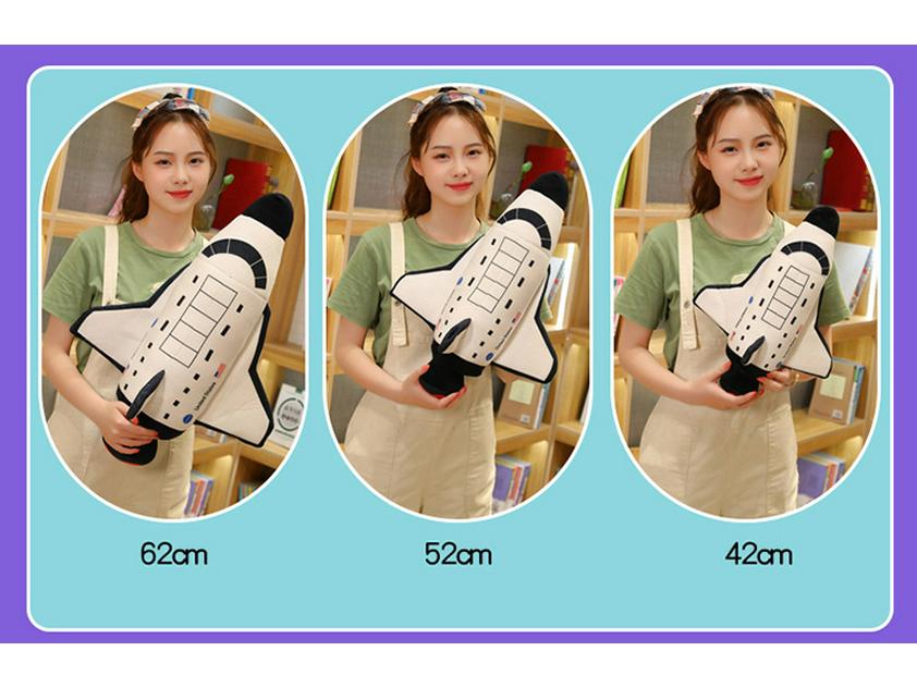 Jucărie de pluș cu pernă astronaută navă spațială - păpușă de dormit avion pentru băieți