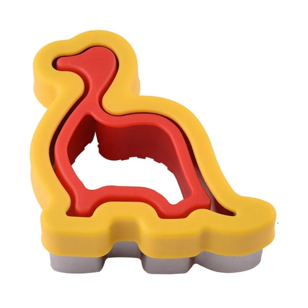 Stainless Steel Sandwich Cutting Mold Multi-purpose Portable Cartoon Heart-shaped Biscuit Molds with Hand Guard Baking Tools