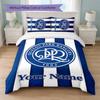 Queens Park Rangers FC Set Biancheria da Letto con Testo Nome Personalizzato 1 Copripiumino+2 Federe Logo Calcio Regalo Personalizzato per Occasione Speciale Decorazione Camera da Letto