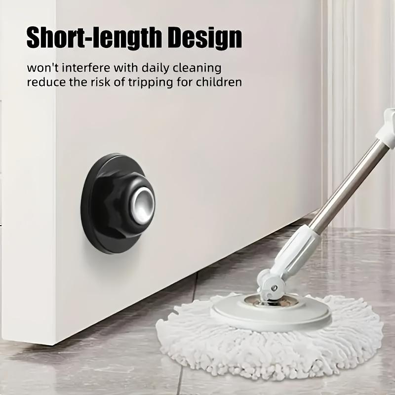 [No-Drill Magnetic Door Stopper] No-Drill Magnetic Door Stopper, 1pc - Install Adhesive Wall/Floor Mount, Secure Door Hold Open Catch for Home