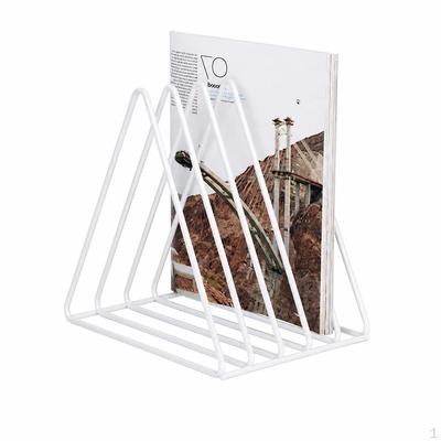 Metal Book Stand, Small Triangle Holder, Paper Organizer for College Students, Home Office Desk