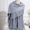 Reversible Cashmere Wool Scarf: Unisex Autumn/Winter, Luxurious Korean Style Shawl.