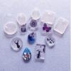 20 Pcs/Set DIY Keychain Pendant Casting Silicone Mould Kit With Keyrings Art Crafts Making Tools Crystal Epoxy Resin Mold