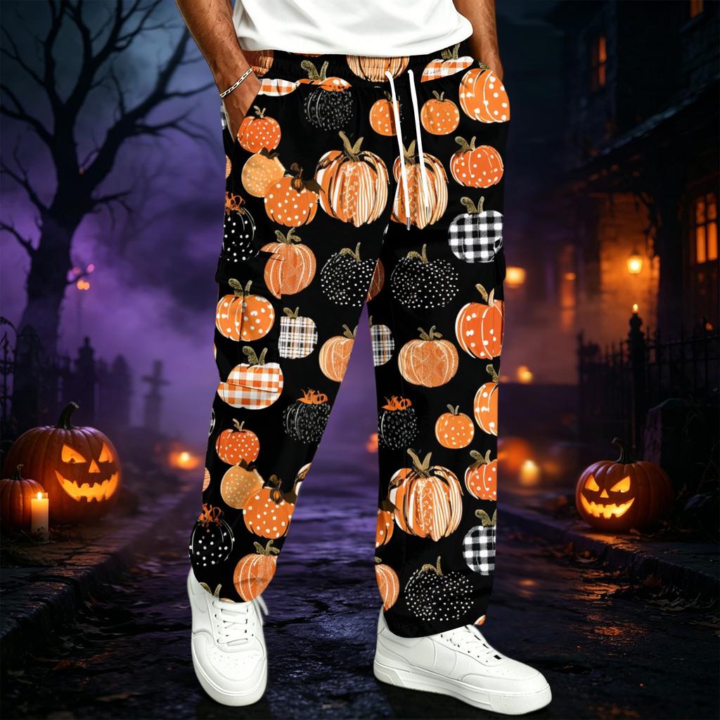 Men's Casual Straight Leg Drawstring Cargo Joggers for Daily Commute and Workout