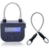 Timer Padlock, Smartphone Addiction Countermeasure, USB Rechargeable, Time Lock, Time Padlock, LCD Display, Time Padlock (Black)