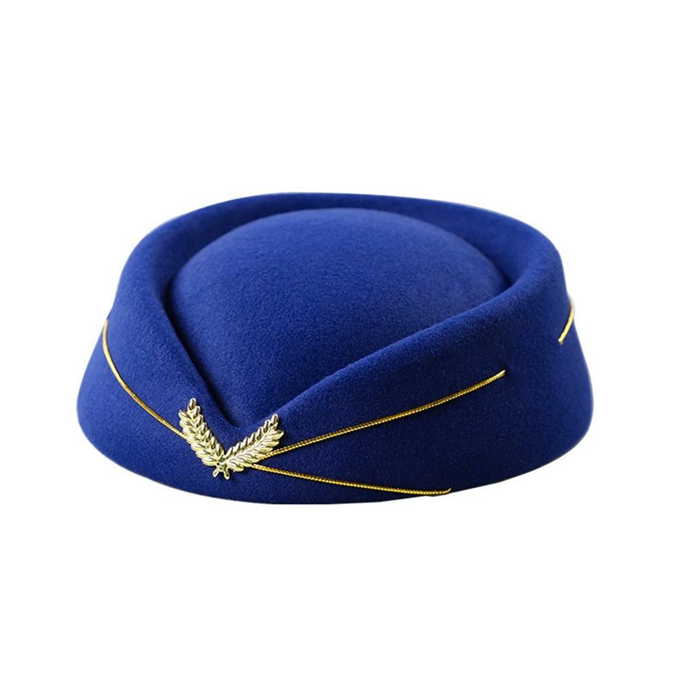 Stewardess Hat Beret Hat Women Air Hostesses Hat Party Cosplay Formal Uniform Caps Accessory Party Hats Costume