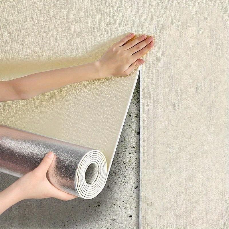 Self-Adhesive 3D Wall Panels, Thick Foam with Modern Texture - Sound & Heat Insulation for Bedroom, Living Room, TV Wall Decor
