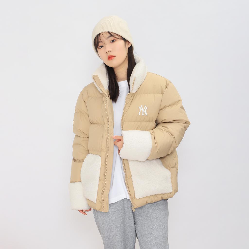 New MLB Down Jackets Unisex Light Brown 3ADJEC216-50SAS