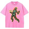 Skeleton Is Always Yyds Print Tee Shirt Male Street Trendy Short Sleeve Fashion Summer Clothing Loose Breathable T-Shirts