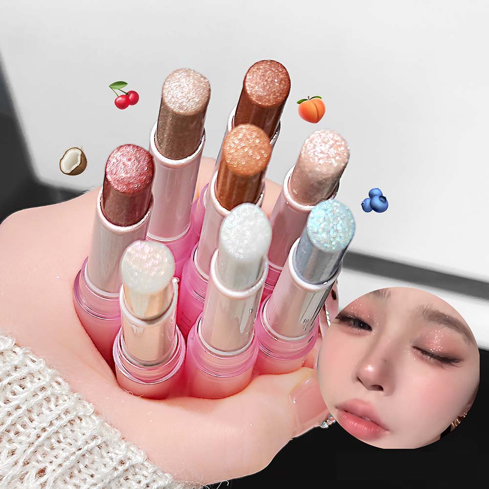 Sparkling Waterproof Eyeshadow Highlighter Pen Blue Diamond Jelly Eyeshadow Stick Glitter Pink Purple Eye Shadow Brighten Makeup