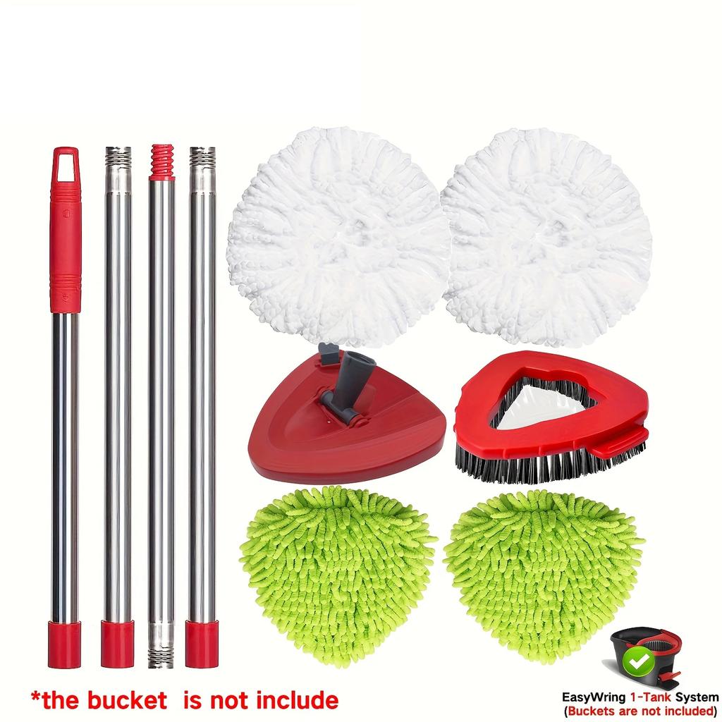 Spin Mop Replace Head for EasyWring 1 Tank,Upgraded Scrub Brush Mop Replacement Head Compatible with Vileda/O-ceda