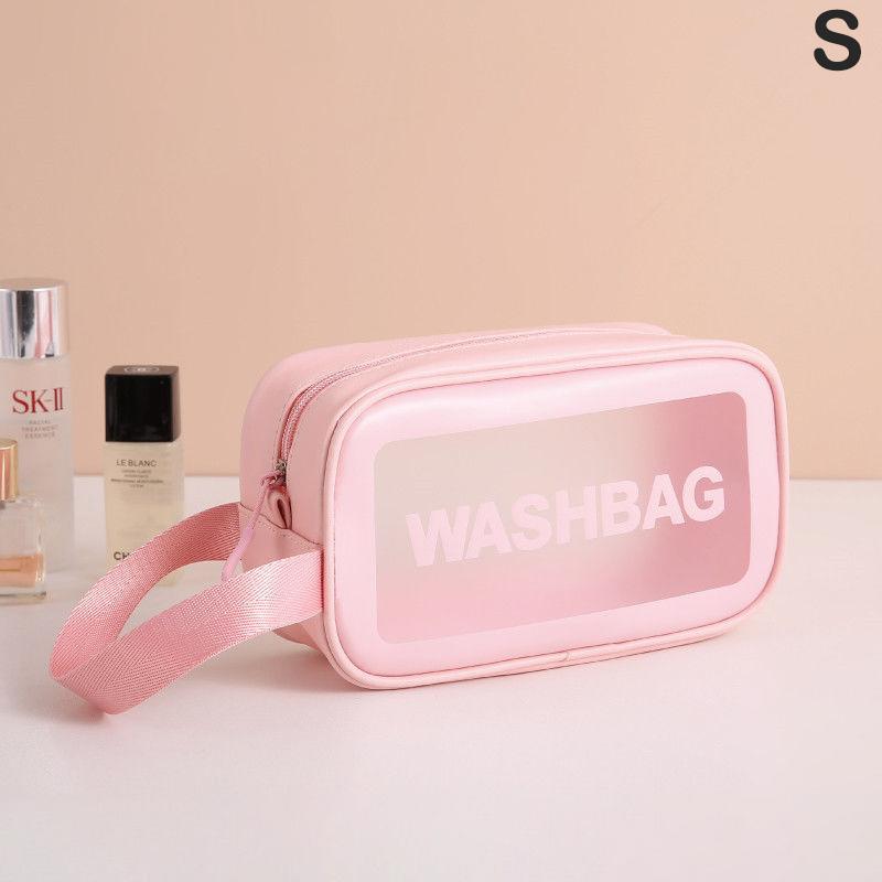 PU Damen Reiseaufbewahrungstasche Kosmetiktasche Make-up-Tasche Reise-Organizer-Taschen Wasserdichte Waschtasche Transparente Kosmetikkoffer