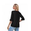 Women's Casual 3/4 Sleeve Top Summer O-neck Puffy Sleeve T-shirt Top