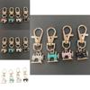 Modern Sewing Machine Glass Keychain With Alloy Pendant For Gift Giving And Daily Use