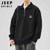 JEEP SPIRIT Men's Polo Neck Long Sleeve T-shirt