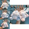 Plush Cute Bunny Keychain Animal Soft Doll For Couples And Bags 15cm Beige