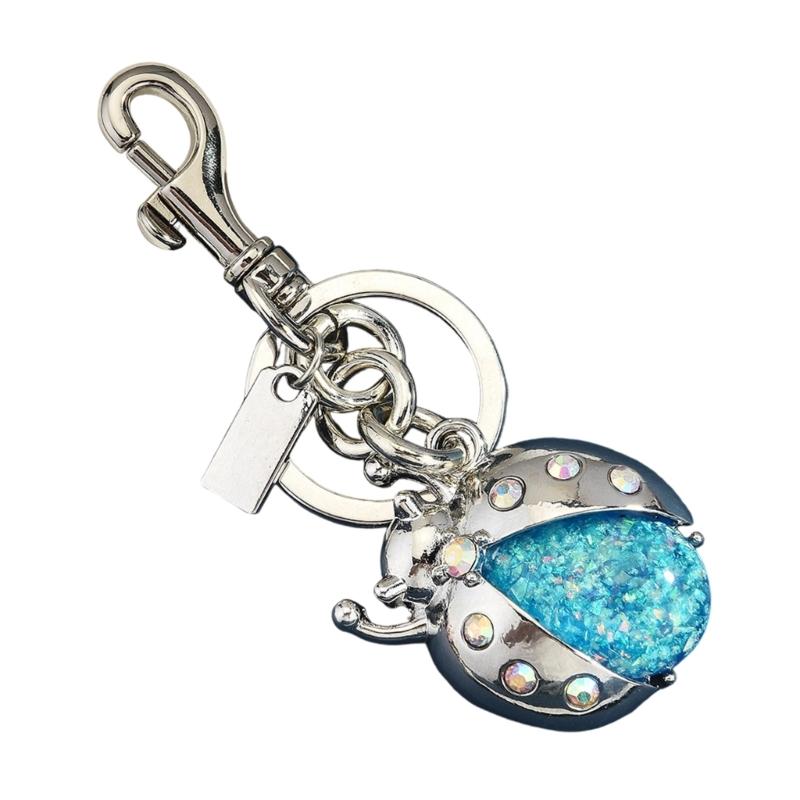 Stylish Ladybugs Keychain With Crystals Rhinestones Alloy Designs For Trendy Accessories