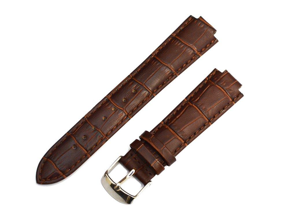 

King Tambour Embossed Crocodile Aftermarket [Import Original] Men s Belt, Leather, Brown, 21/18mm,