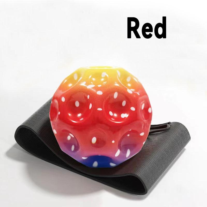 

Colorful Bouncy Balls High Elasticity with Wristband Rubber Hand Ball Hole Ball Wrist Return Ball Rubber Sport Ball with Strap Bouncy Ball красный