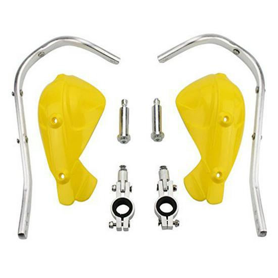 

7/8 Внедорожные электрические мотоциклетные рукоятки с защитой рук и стержнем из алюминиевого сплава жёлтый