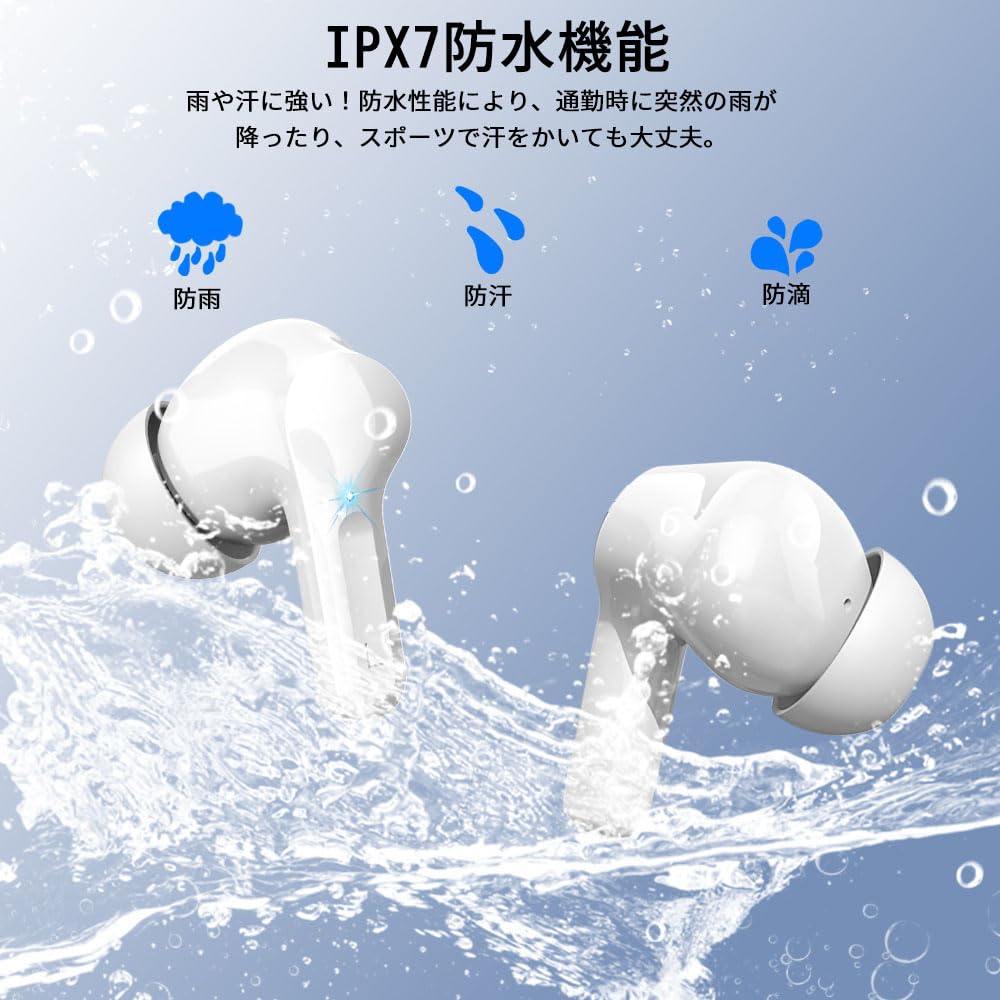 2024 Wireless Bluetooth Up To 42 Hours of Dual Bluetooth ENC Noise LED IPX7 Touch Compatible with Japanese Instruction Manual Included Earbuds,