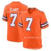 NFL Dres Pánský Denver Fotbal 7 Elway Vintage Oranžová Retro Sportovní Košile S-XXXL