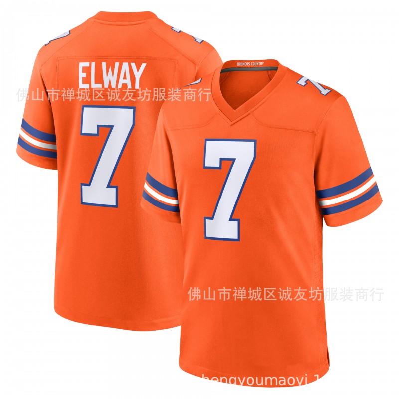 NFL Denver Broncos 7 John Elway Retro Fotbalový Dres Pánská Sportovní Uniforma