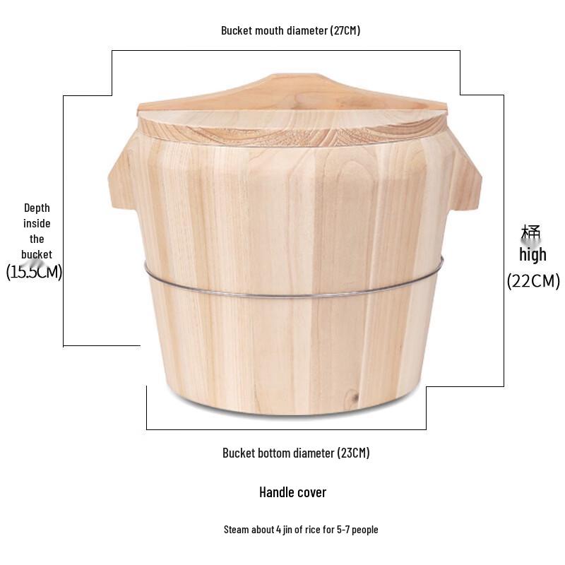 Ручная рисоварка-пароварка из пихты