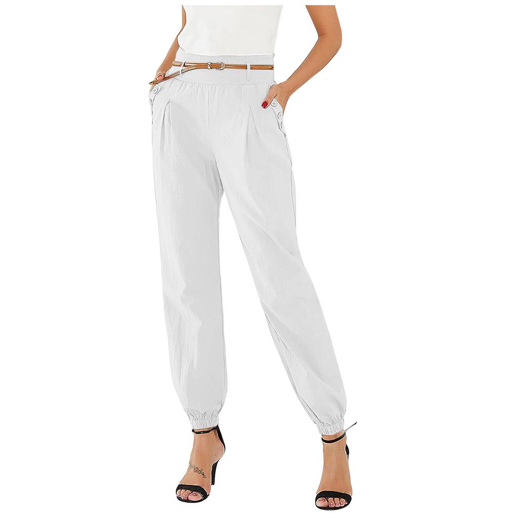 Womens Solid Color Printed Loose Low Waist Wide Leg Pants Long Pants Casual Pant