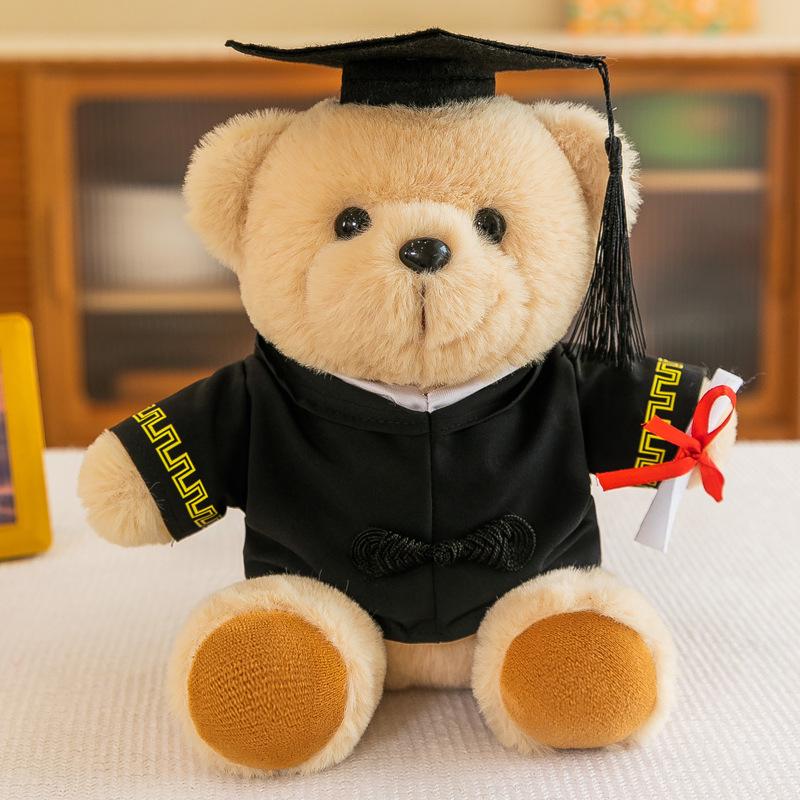 Graduation Teddy Bear Keychain with Mortarboard & Gown - Perfect College Grad Gift