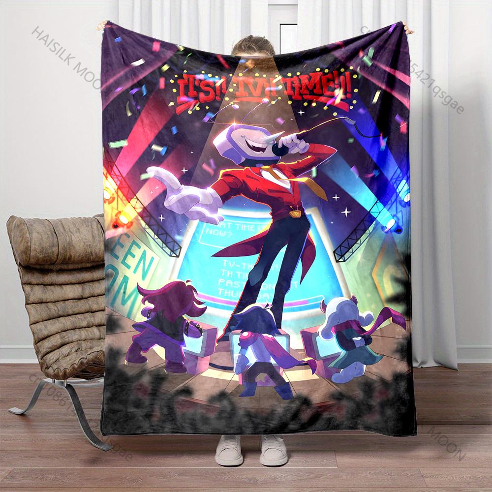 Multiple Sizes Classic Games TV Man Cartoon Printed Blanket Warm Soft and Comfortable Home Travel Sofa Bedding Cover Blanket