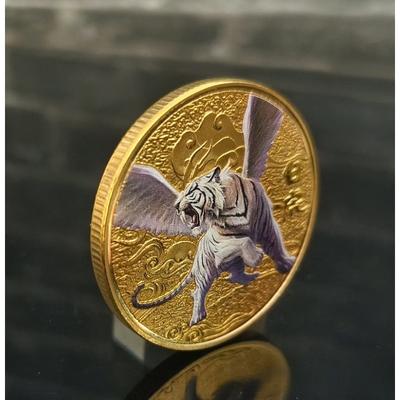 Commemorative Coins for the Four Major Mythical Beasts In China, Including the Green Dragon, White Tiger, Xuanwu, Vermilion Bird, Lucky Gold Coins