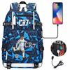 Youth Student Backpack with Soccer Star Print, Casual Travel Daypack for Boys and Girls, Large Capacity, Comfortable Shoulder Straps
