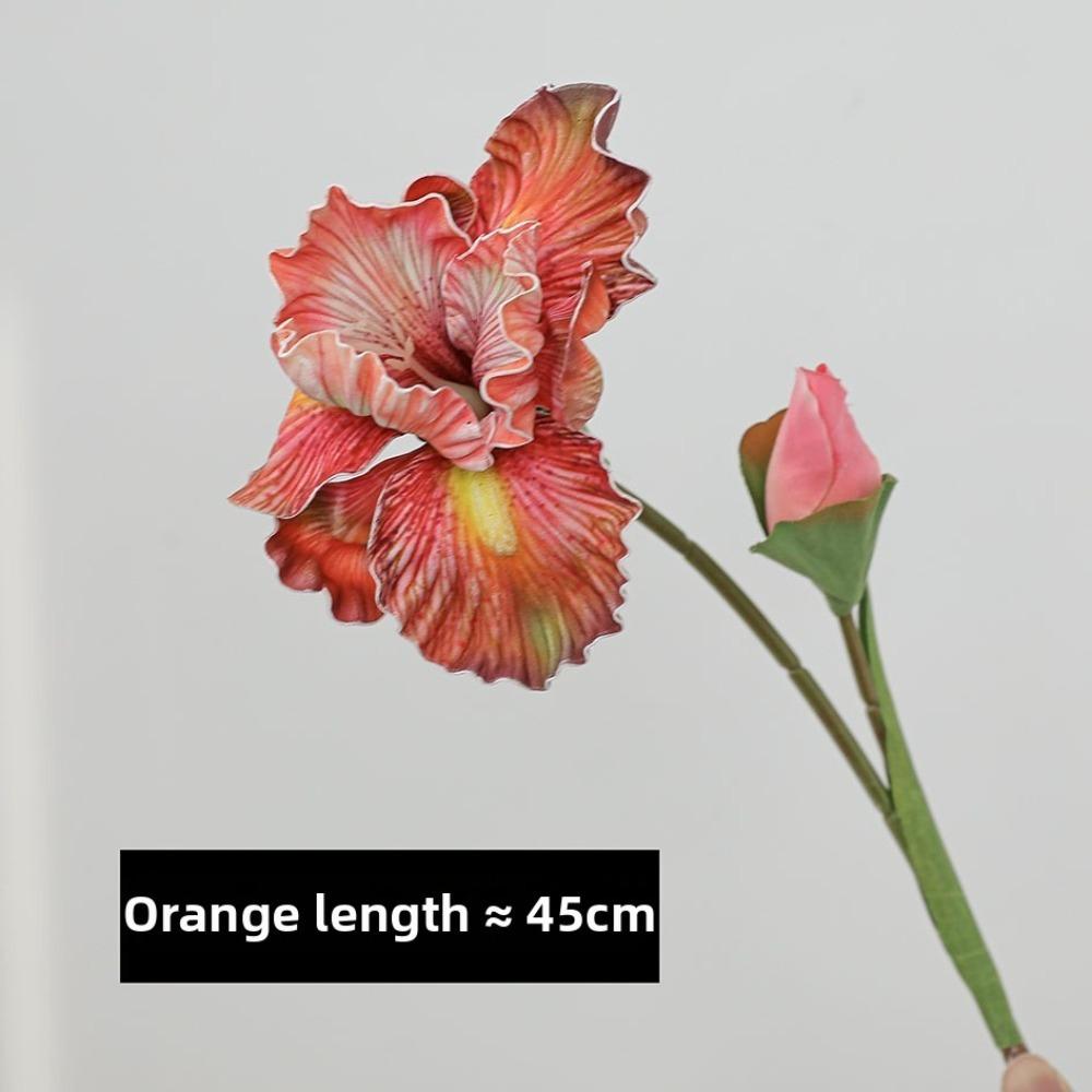 New Purple Artificial Iris Flowers Decorative PVC Fake Flower Bouquet Floral Artificial Faux Plants Outdoor Decor