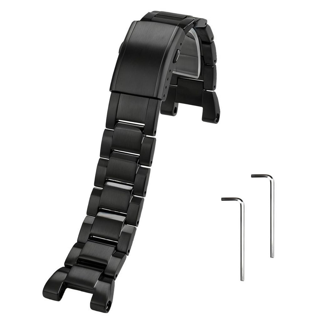 Tyqzor Compatible Stainless Steel Bracelet Watch Band Replacement Strap G-SHOCK GST-B100/GST-S120/GST-S100D/GST-S300/GST-W100/GST-W300 Men's