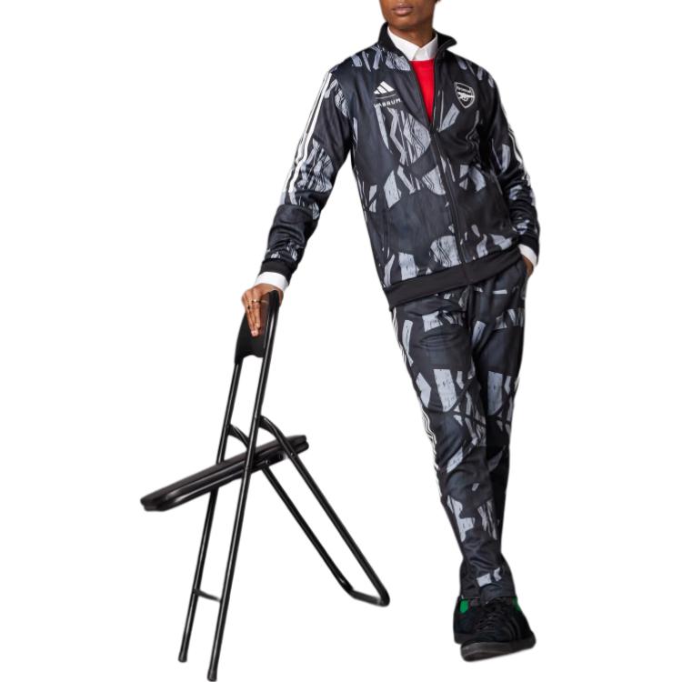 Adidas Arsenal Labrums Tiro Track Top Color Block Design Versatile Football Sports Stand Collar Long Sleeve Jacket Men Jacket Black IW3902