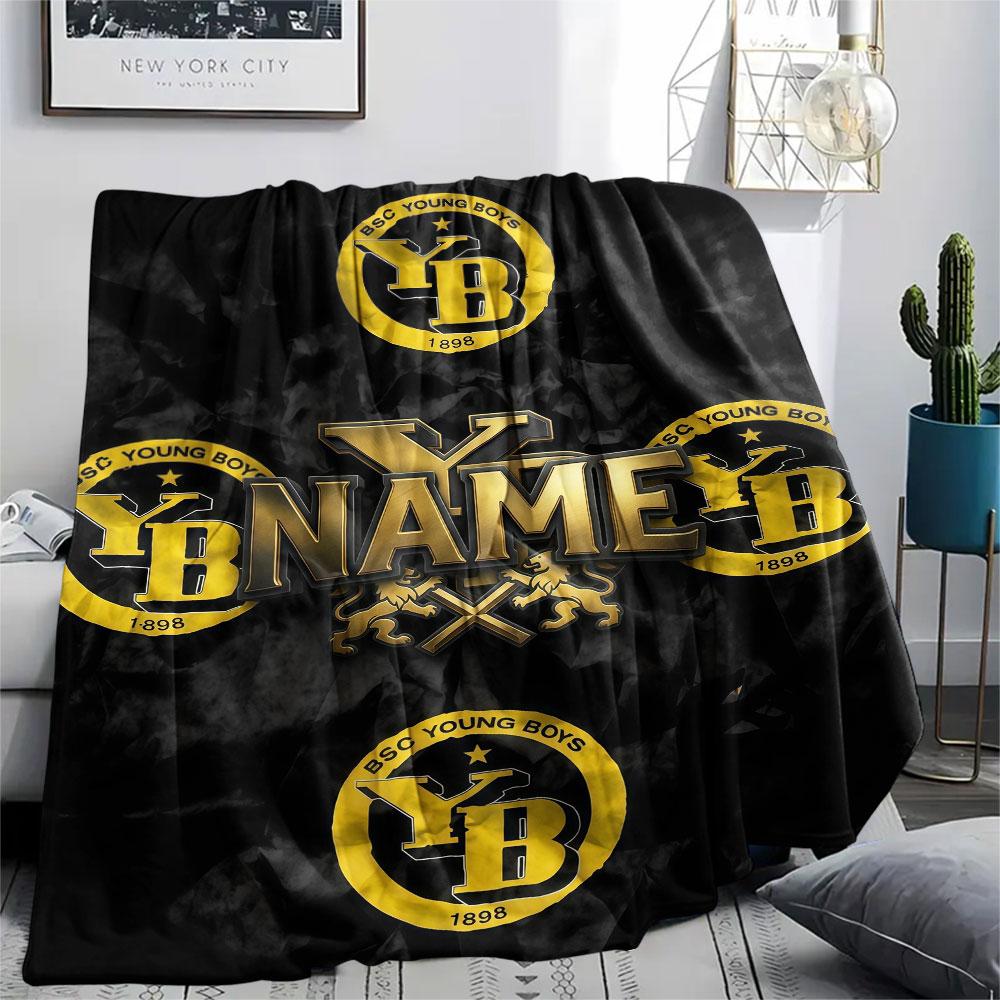 Custom Name,BSC Young Boys Printed Flannel Blanket, soft throw for bedroom sofa, washable, Christmas present, great gift.