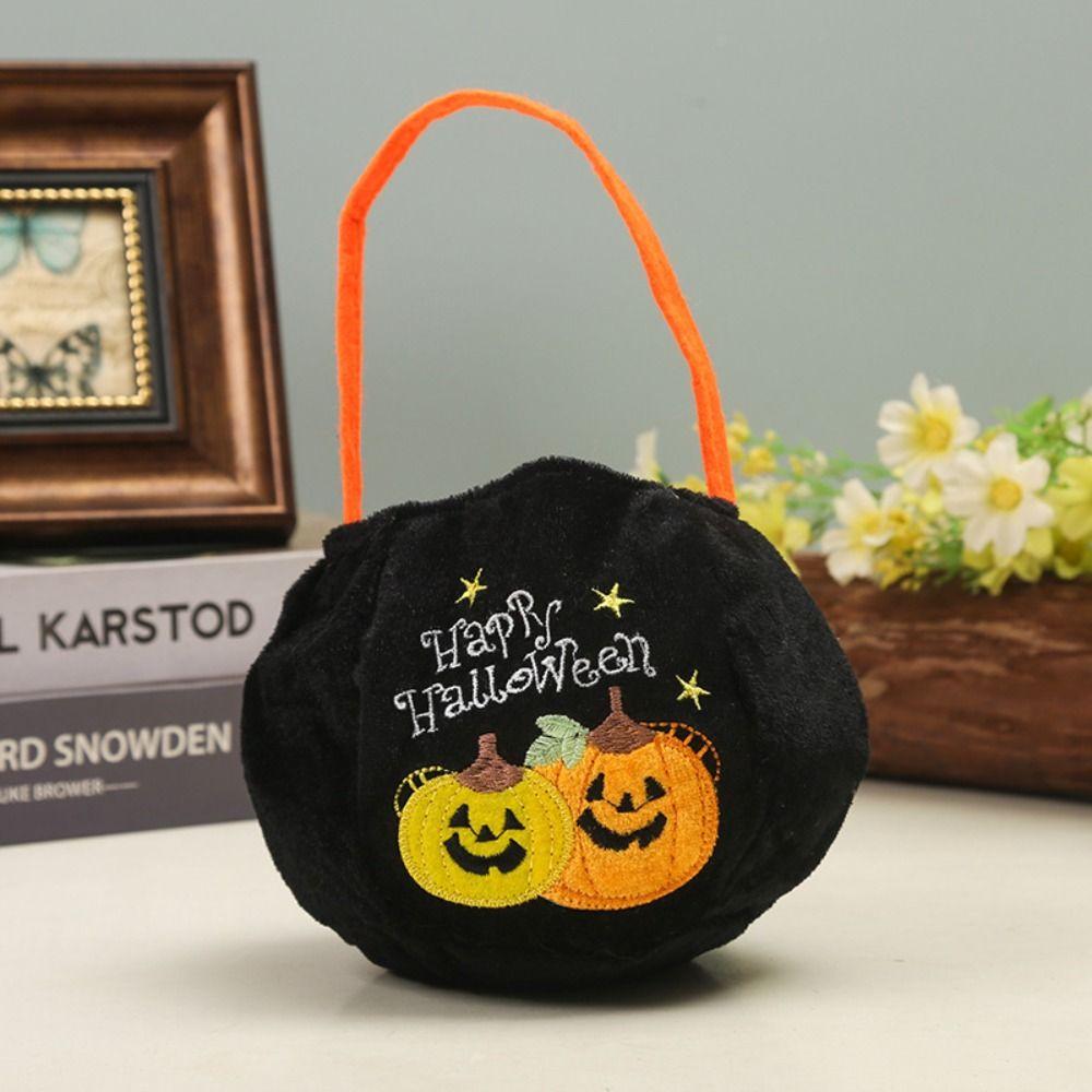 Cloth Gift Basket Trick Or Treat Pumpkin Candy Bag Cute Halloween Candy Bag  Happy Halloween Day