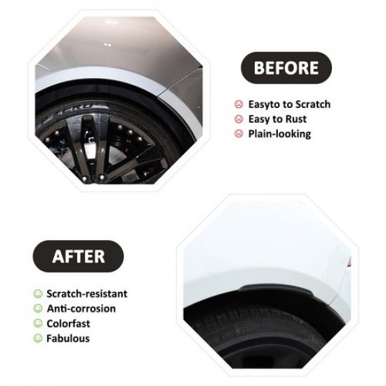 4PCS Bumper Fender Wheel Eyebrow Arch Sticker For Jaguar F-TYPE 2013-2024