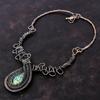 Abalone Shell Necklace Copper Wire Wrapped Gemstone Jewelry Adjustable Necklace Handmade Jewelry Copper Wire Wrap Necklace Jewelry For Gift