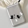 Cute Kitten Leather Card Wallet Cover Phone Card Holder Magnetic Case Suitable For All iPhone For Magsafe Card Phone Back Bag