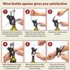 Wine Opener Set, Wine Bottle Opener Rabbit Corkscrew Set with Wood Case, 9pcs Including Rabbit Wine Opener, Wine Stopper