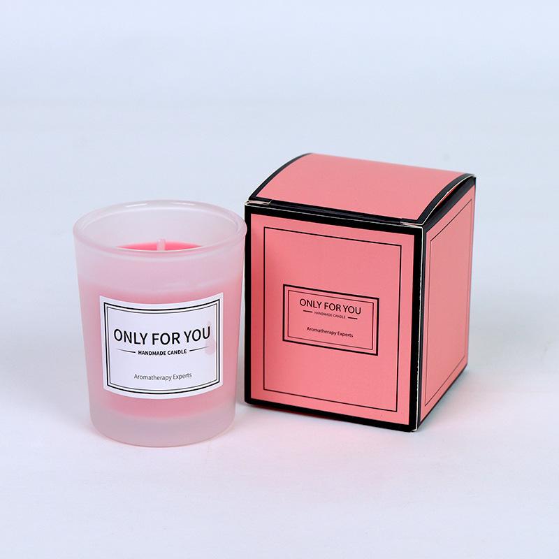 Frosted Glass Soy Wax Scented Candle - Festival Souvenir & Gift Box