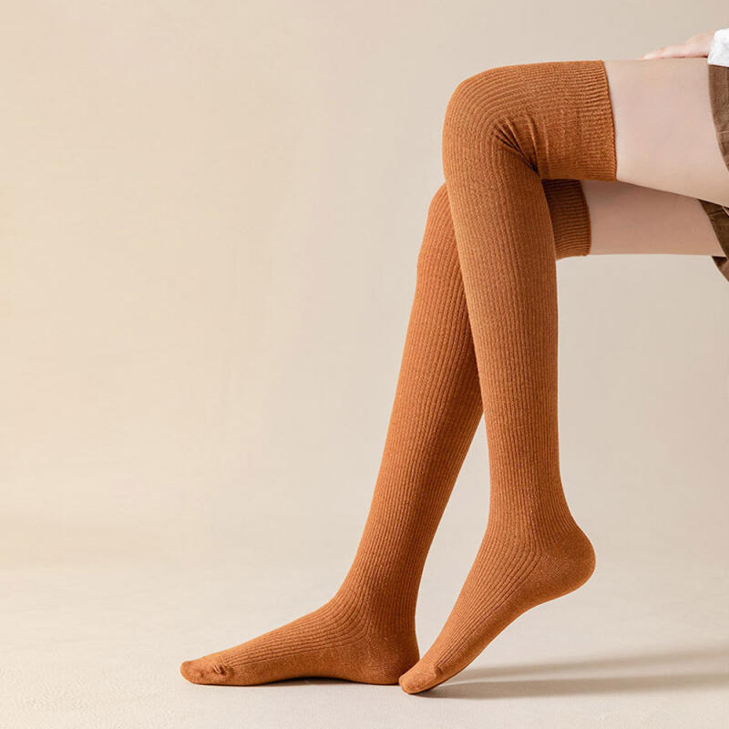 Mergolji Long Knit Knee-High Over-the-Knee Socks Boots