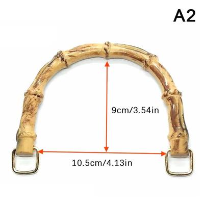 D-förmige, runde Griffe aus Bambus für Taschen aus Holz, handgefertigt, Vintage-Handtasche, Ersatzriemen, DIY-Taschenzubehör, natürliche Holzgriffe