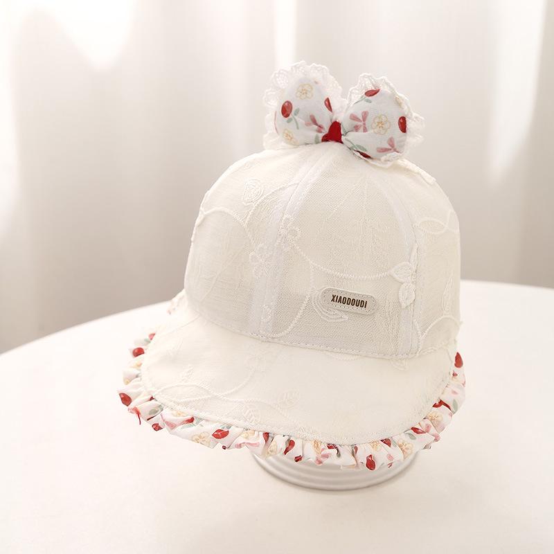 Spring Duckbill Baby Hat: Cute Lace Wide-Brimmed Sunshade for Girls - Korean Style Sun Protection