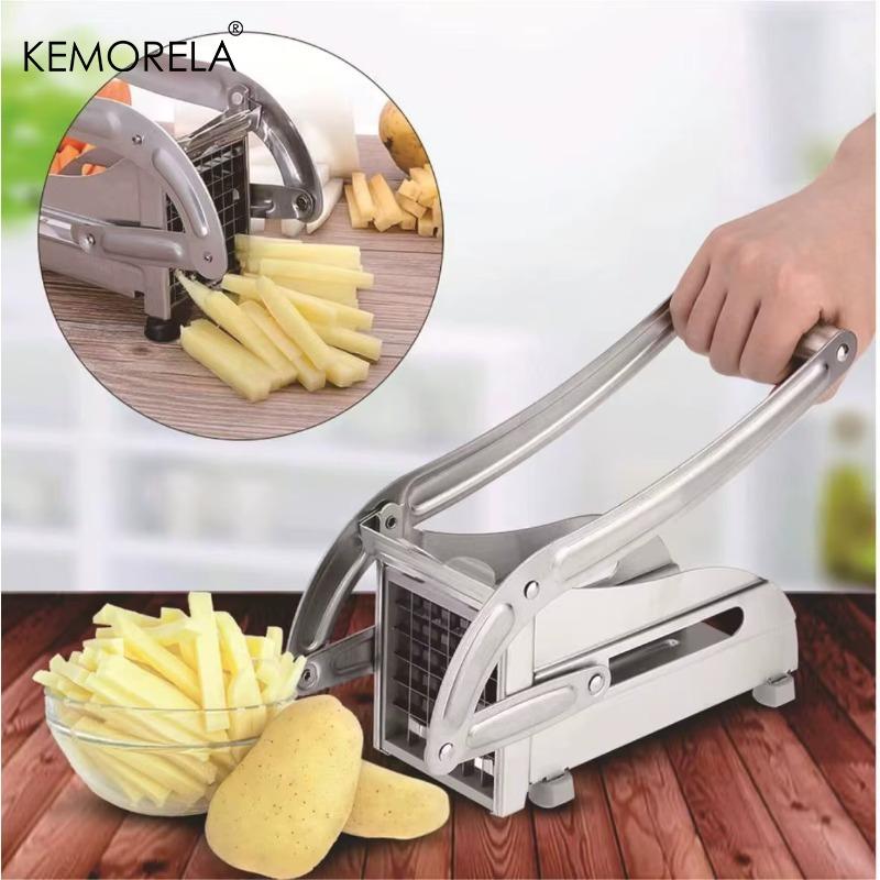4 in 1 Vegetable Slicer - Multifunction Manual Cutter for Potato Carrot Cucumber with 4 Stainless Blades & Container, Easy Clean